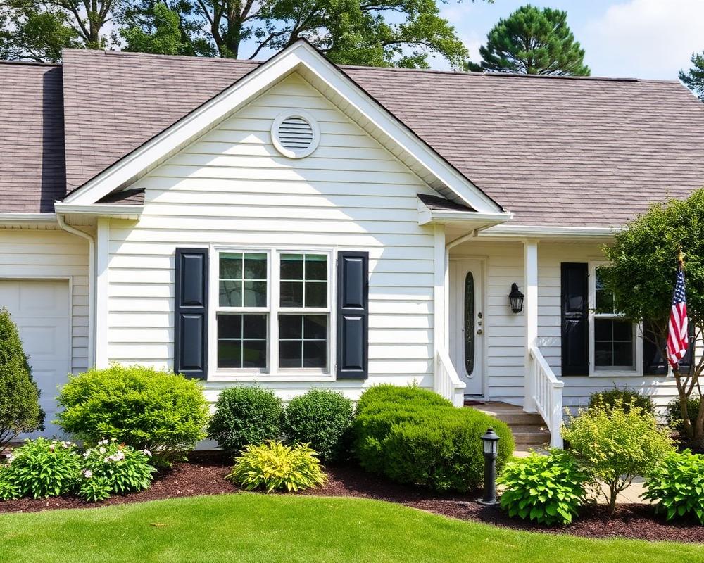 New white vinyl siding on a suburban home
